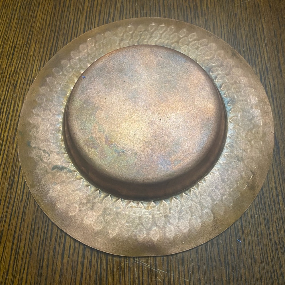 Mid-Century Modern Bronze Catchall Dish Dimmer Design Diamonds Vintage Retro - Picture 3 of 5